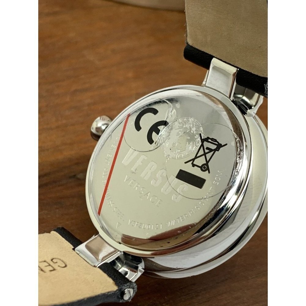 Versus by Versace Women's Watch VSPZU0121 Black Dial Silver Case Leather… - Picture 7 of 14